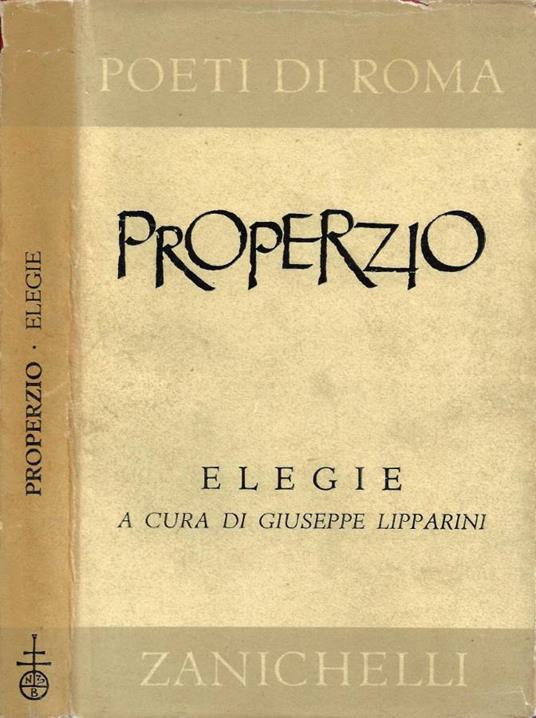Elegie - Sesto Properzio - copertina