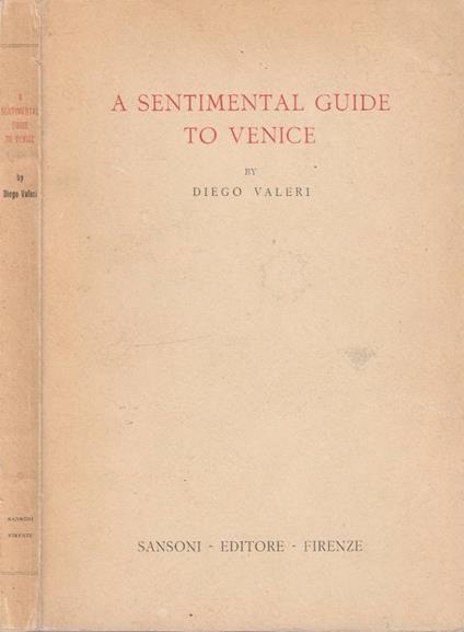 A sentimental guide to Venice - Diego Valeri - copertina