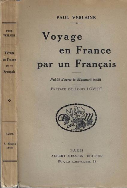 Voyage en France par un francais - Paul Verlaine - copertina