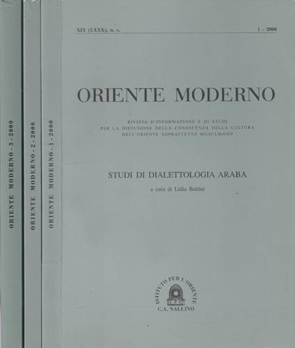 Oriente moderno anno XIX nuova serie, n 1,2,3 2000 - Francesco Castro - copertina