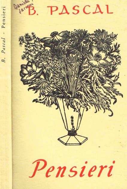 Pensieri - Blaise Pascal - copertina