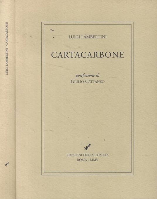 Cartacarbone - Luigi Lambertini - copertina