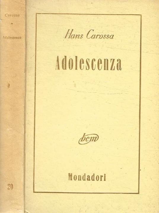 Adolescenza - Hans Carossa - copertina