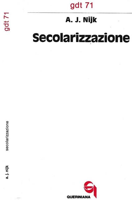 Secolarizzazione - A. J. Nijk - copertina
