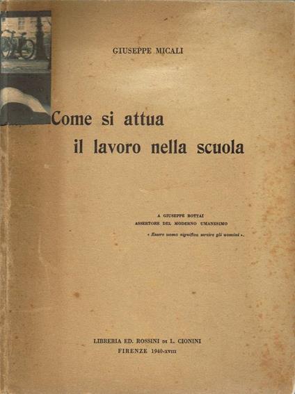 Come si attua il lavoro nella scuola - Giuseppe Micali - copertina
