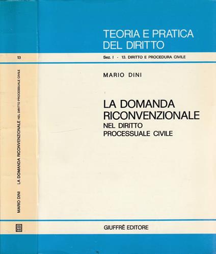 La domanda riconvenzionale - Mario Dini - copertina
