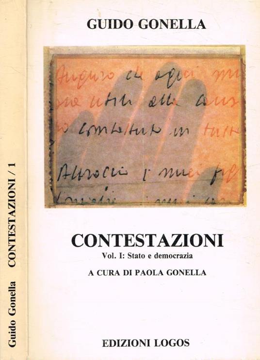 Contestazioni. Vol.I: Stato e democrazia - Guido Gonella - copertina