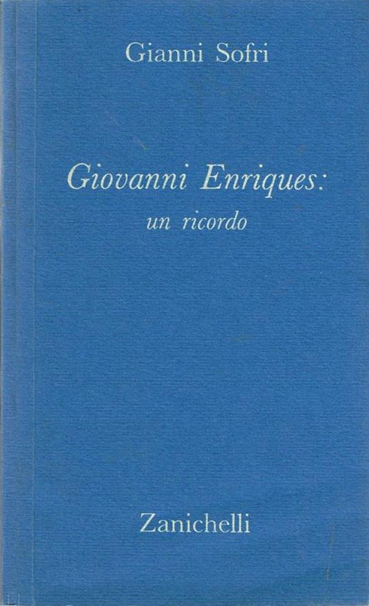 Giovanni Enriques: - Gianni Sofri - copertina
