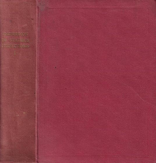 Enchiridion De Statibus Perfectionis I - copertina