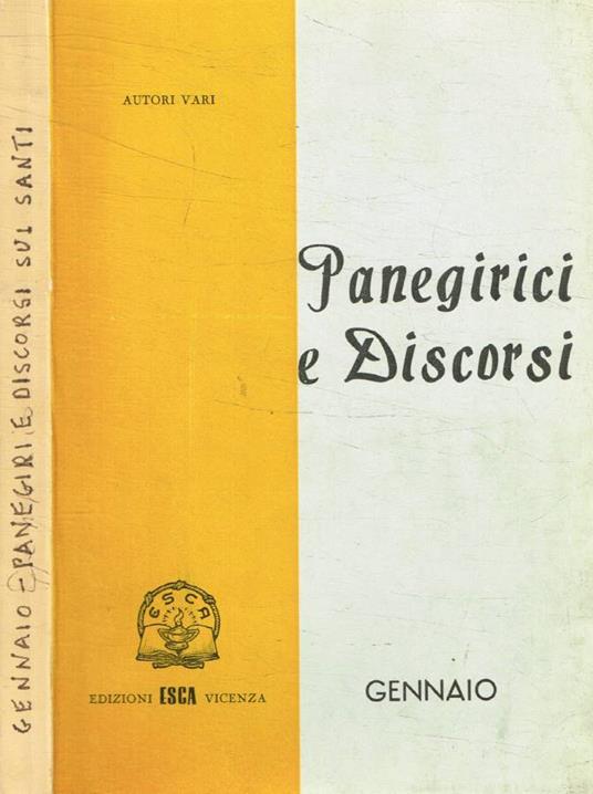 Panegirici e discorsi - copertina