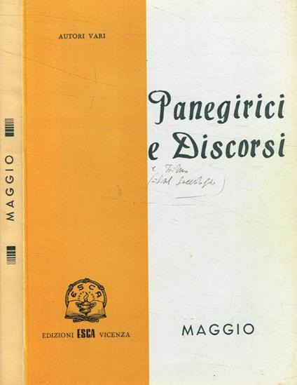 Panegirici e discorsi - copertina