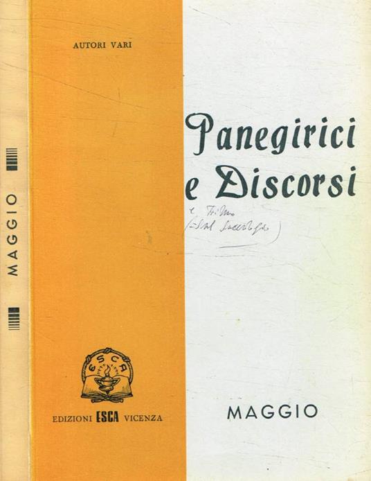 Panegirici e discorsi - copertina