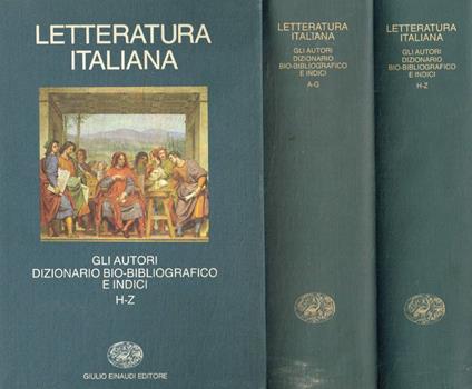 Letteratura italiana. Gli Autori. Dizionario bio-bibliografico e Indici 2voll - copertina