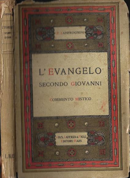 L' Evangelo secondo Giovanni - Pietro Zanfrognini - copertina