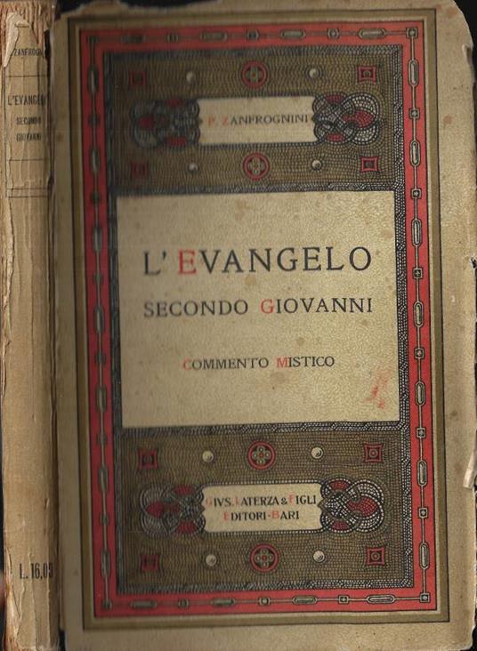 L' Evangelo secondo Giovanni - Pietro Zanfrognini - copertina