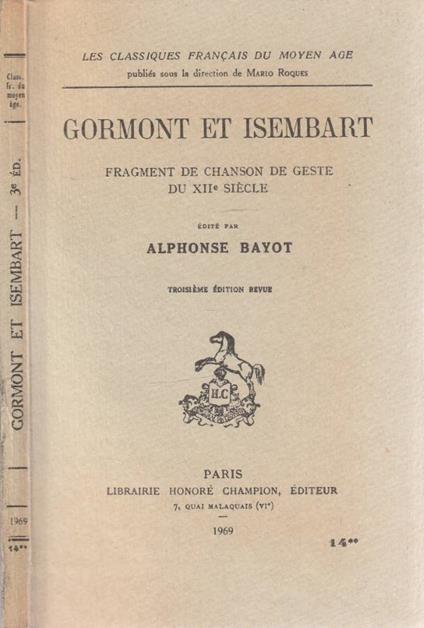 Gormont et Isembart - copertina