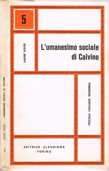 L' umanesimo sociale di Calvino - copertina