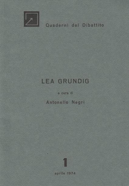 Lea Grundig - copertina