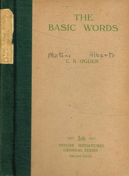 The basic words - copertina