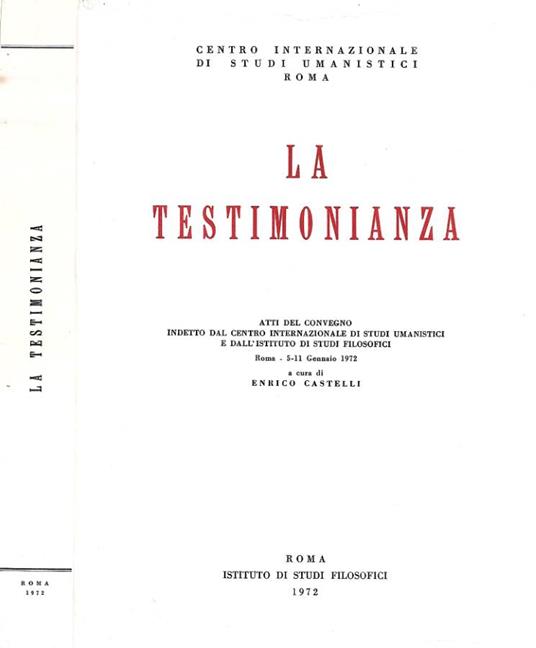 La testimonianza - copertina