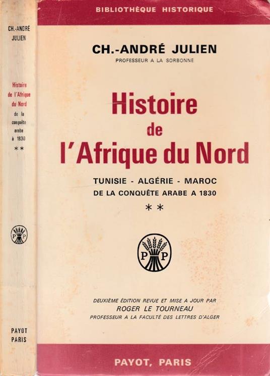 Histoire de l'Afrique du Nord tomo II - copertina
