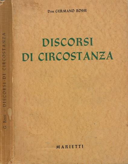 Discorsi di circostanza - copertina