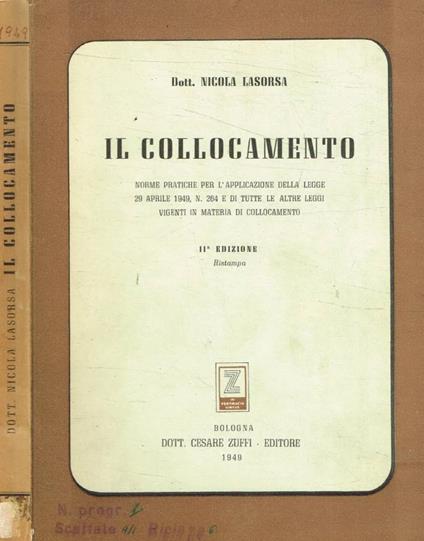 Il collocamento - copertina