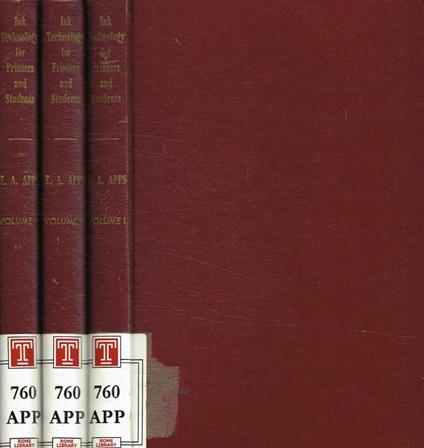 Ink technology for printers and students 3voll - copertina