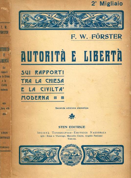 Autorità e libertà sui rapporti tra la chiesa e la civiltà moderna - copertina