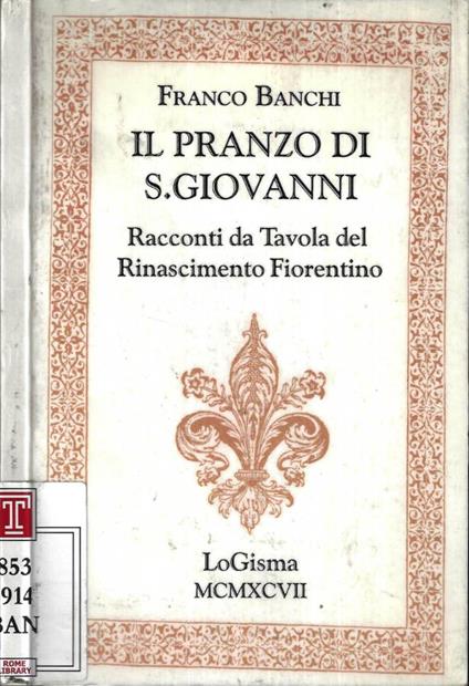 Il pranzo di S. Giovanni - copertina