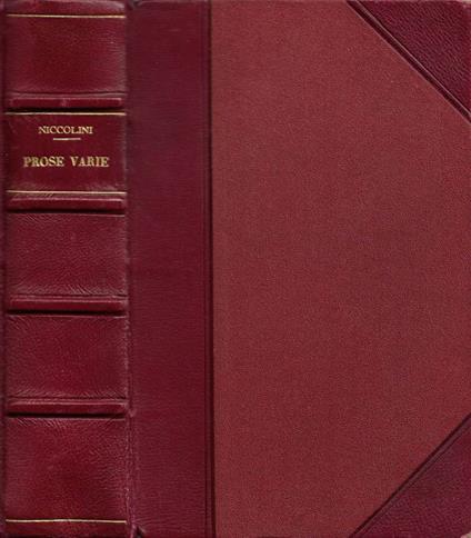 Prose varie e iscrizioni edite e inedite (raccolte e pubblicate da Corrado Gargiolli) - copertina