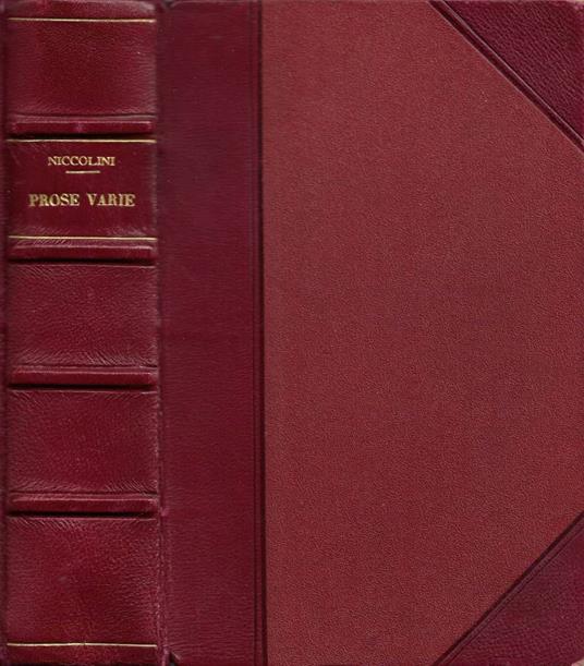 Prose varie e iscrizioni edite e inedite (raccolte e pubblicate da Corrado Gargiolli) - copertina