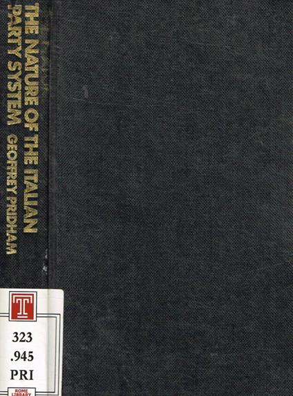 The nature of the italian party sistem - copertina