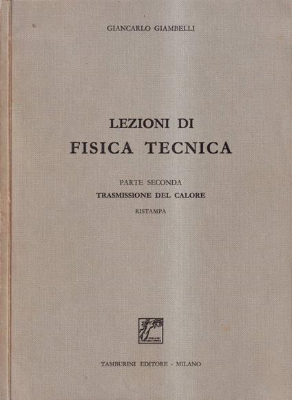 Lezioni di fisica tecnica, parte II - copertina