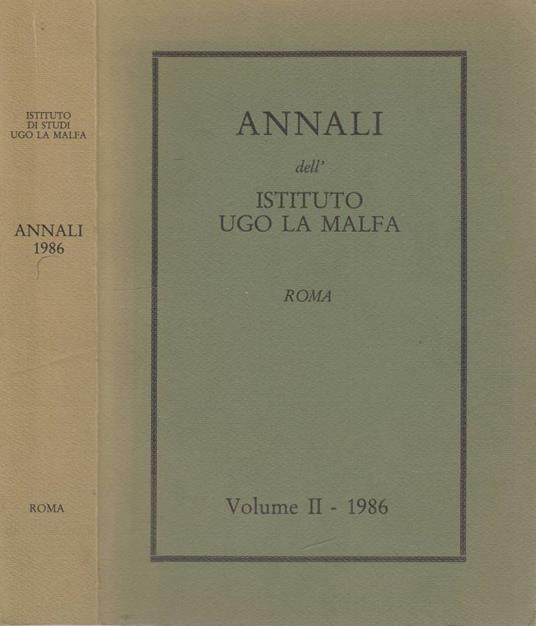 Annali dell'Istituto Ugo La Malfa vol II - copertina