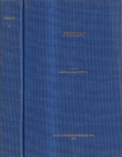 Philiai, volume I - copertina