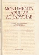 Monumenta apuliae ac japygiae, anno I, n 1, gennaio 1981