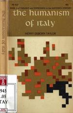 The Umanism of Italy (Book I of Thought and Expression in the Sixteenth Century)