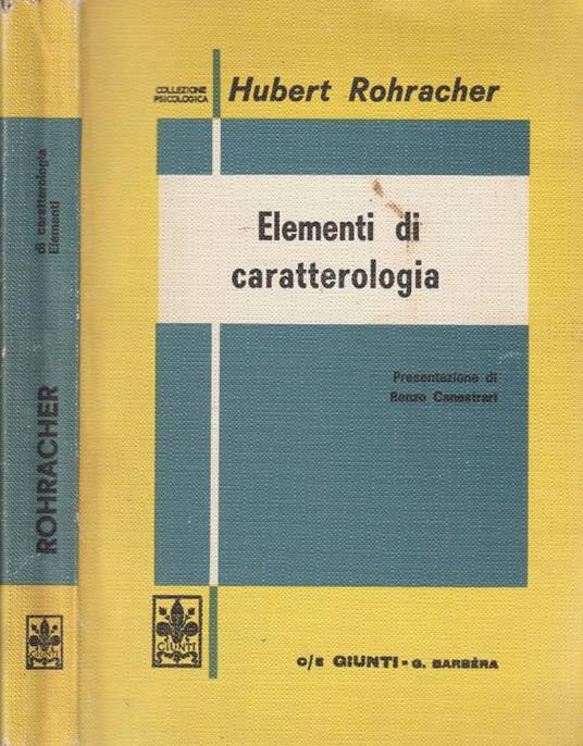 Elementi di caratterologia - copertina