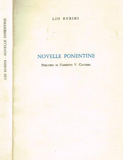 Novelle ponentine - copertina
