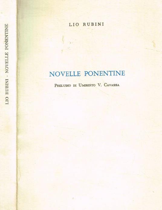 Novelle ponentine - copertina