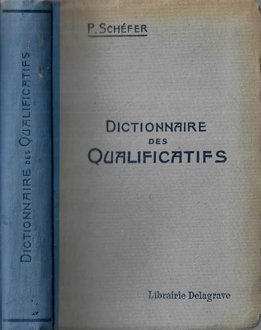 Dictionnaire des qualificatifs - copertina