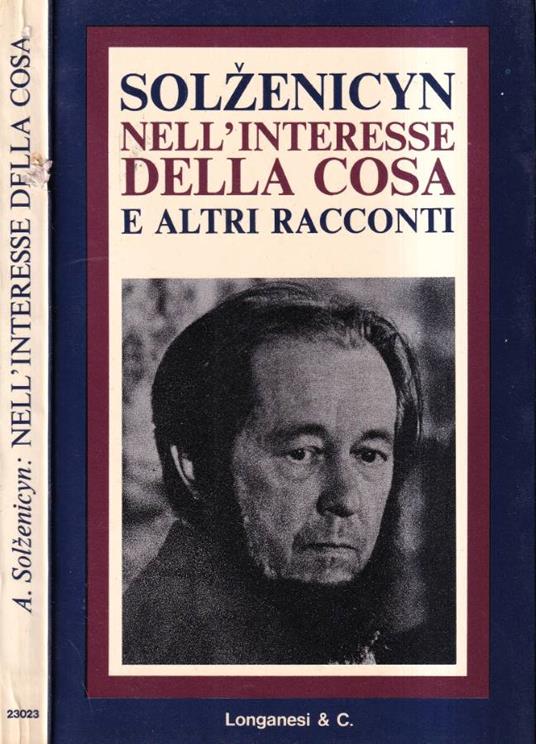 Nell'interesse della cosa e altri racconti - copertina