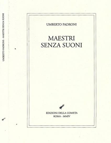 Maestri senza suoni (Autografo) - copertina