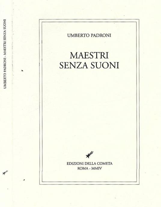 Maestri senza suoni (Autografo) - copertina