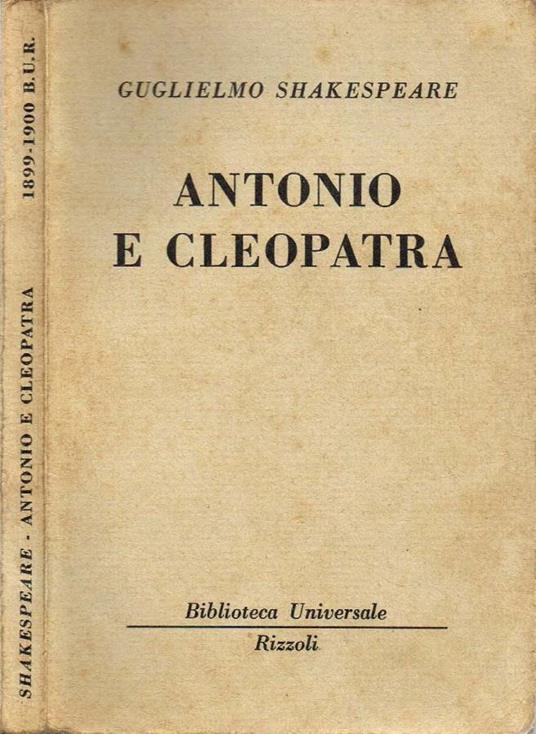 Antonio e Cleopatra - copertina