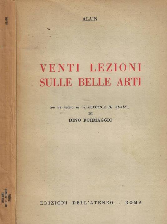 Venti lezioni sulle belle arti - Alain - copertina