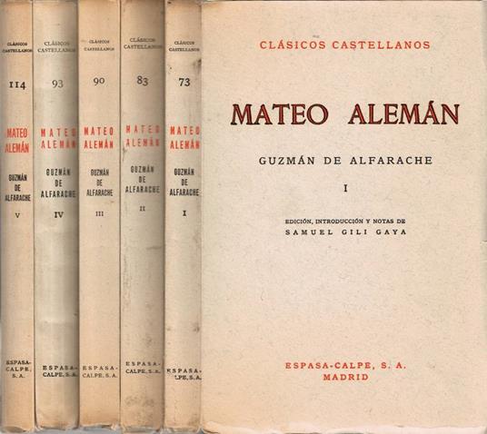 Guzman de Alfarache - Mateo Aleman - copertina