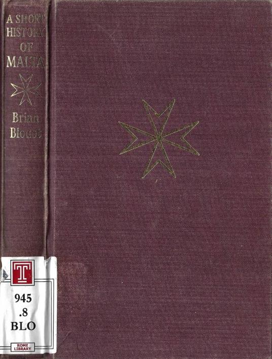 A short history of Malta - Brian Blouet - copertina