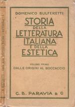 Storia della letteratura italiana e della estetica vol I